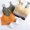 Women's 646 Kaka Backless Camisole Top with Chest Pads, Anti-Exposure Bandeau, Wire-Free Sports Bra.
