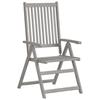 Maison Exclusive - Chaises inclinables de jardin et coussins lot de 8 Gris Acacia