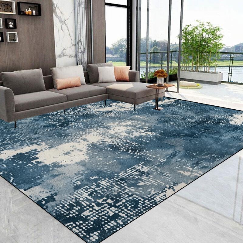 Modern Light Luxury Abstract Carpet Large Living Room Art Ink Pattern Rug Fluffy Soft Bedroom Bedside Rug Washable Kitchen Mat