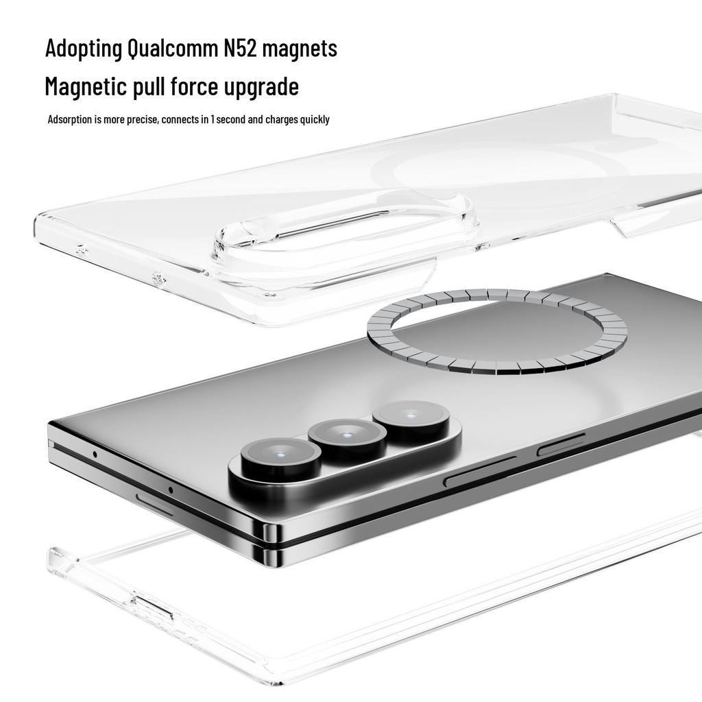 Прозрачный магнитный жесткий чехол для Samsung Z Fold7/6/4