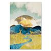 Nordic Style Sunrise Sunset Wall Art Pictures Deer Canvas Painting Mountain Landscape Poster and Print for Interior Home Decor