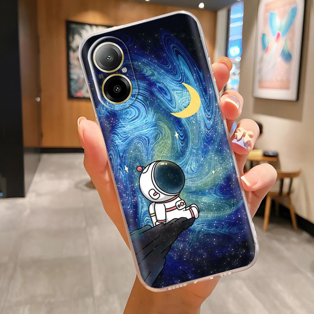 Для Oppo Realme C67 4G Чехол для телефона Красивые узоры бабочек Мягкий тонкий ТПУ Прозрачный силиконовый бампер Для Realme C67 4G RealmeC67