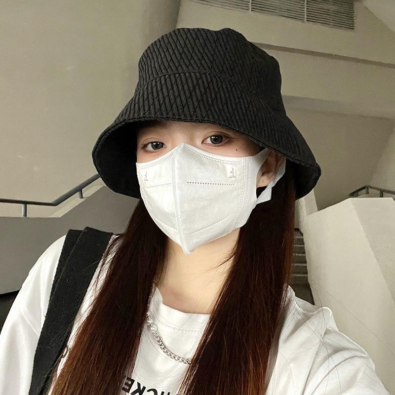 Women S Japanese Style Bucket Hat Large Head Size Sun Protection Face Slimming Sun Hat