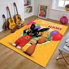 Custom Bing Bunny Mat Personalized Name, Polyester Washable Indoor Entryway Rug, Gift for Christmas, Easter, Thanksgiving Day