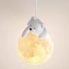 Panda Pendant Light 3D Moon Planet Hanging Lamp Bear Rabbit Chandelier