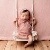 Винтажные Деревянные Макраме Качели Реквизит для Фотографии Новорожденных Мягкое Кресло для Фотосъемки Младенцы Младенцы Необходимые Аксессуары для Фотографии