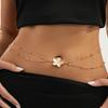 Ingemark Unique Exquisite Oil Dripping Flower Waist Belly Belt Women Sexy Bikinis Gold Color Metal Chain 2026 New Body Jewelry