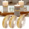 3Pcs Adhesive Rhinestones Ribbon Sparkling Rhinestones Ribbon 9mm Crystal Ribbon Roll for Craft Wedding Cake Decoration