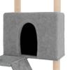 Scratching Post with Sisal Scratching Posts Light Grey 143 cm
