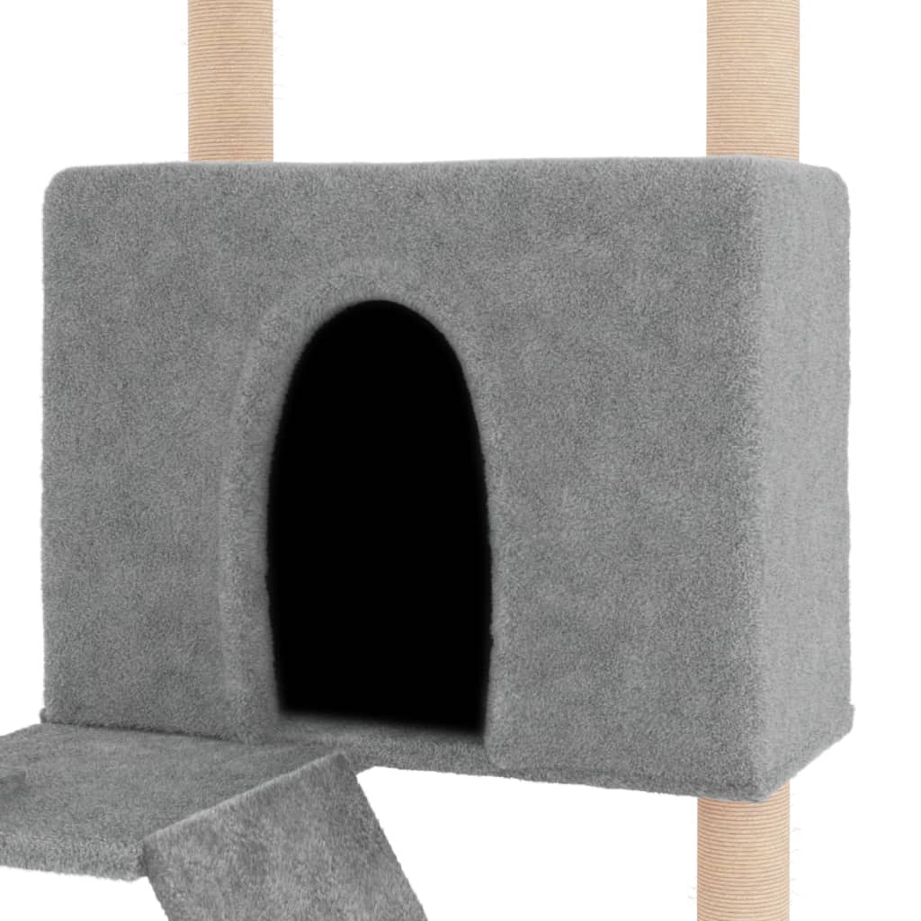 Scratching Post with Sisal Scratching Posts Light Grey 143 cm