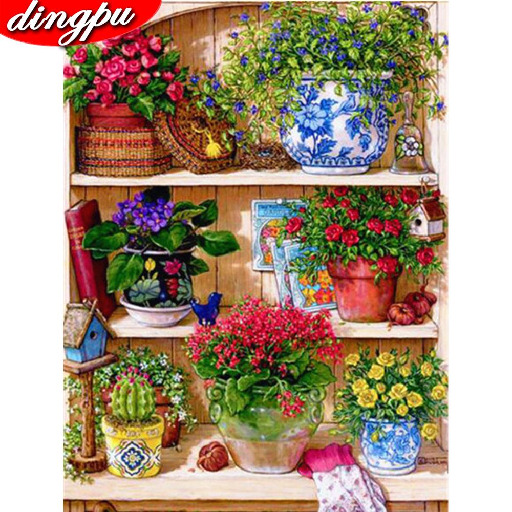 5d Diy Алмазная картина Цветок Полный квадратный дрель Алмазная мозаика Пейзаж Вышивка крестом