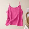 Женские Топы На Тонких Бретельках Без Рукавов Однотонные Майки Свободного Кроя Повседневные Базовые Летние Рубашки Для Многослойности Повседневная Носка
