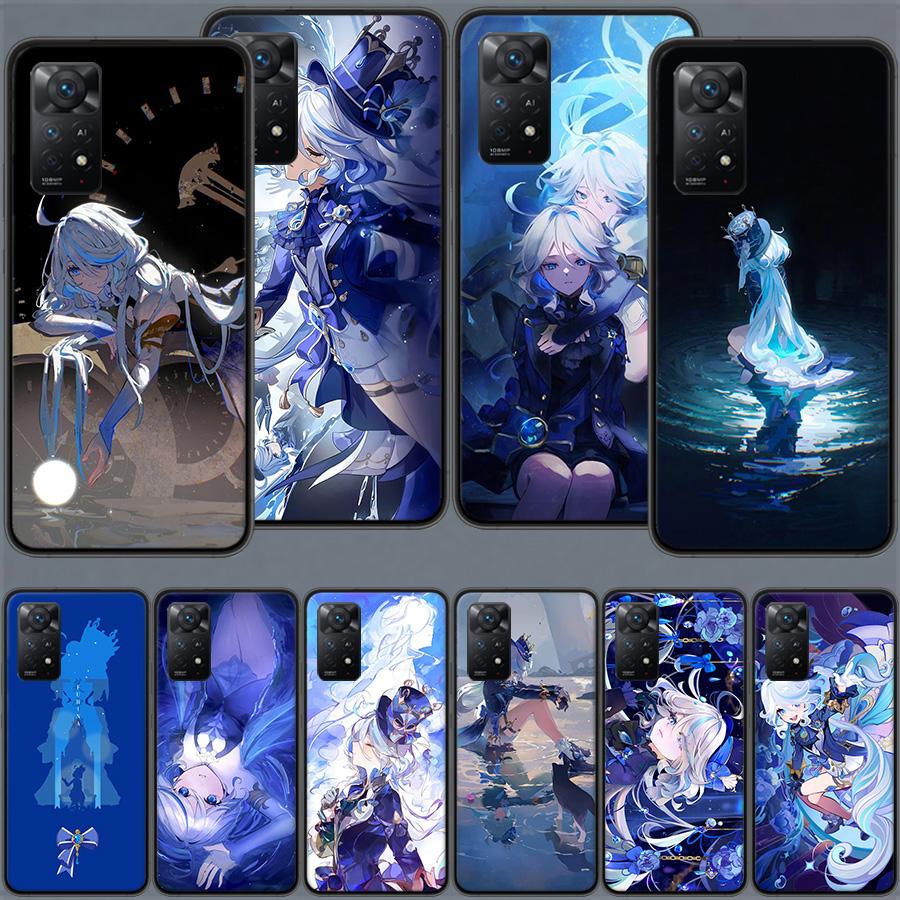 Милый Чехол для Телефона Furina Genshin Impact Для Redmi Note 13 14 15 Pro Plus 12 13C 12C 15C 9 10 10C 9T 9C 9A TPU Мягкий Чехол Прозрачный Cel