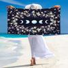 Celestial Moon Print Beach Towel, Large Soft Quick Dry Towel for Beach Camping Swimming