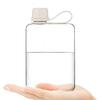 IOLOYU 500ml Tritan Water Bottle, Made from Medical-Grade Resin. Slim, Flat Design Fits In a Bag. Clear Plastic with Markings. Suitable for Kids,