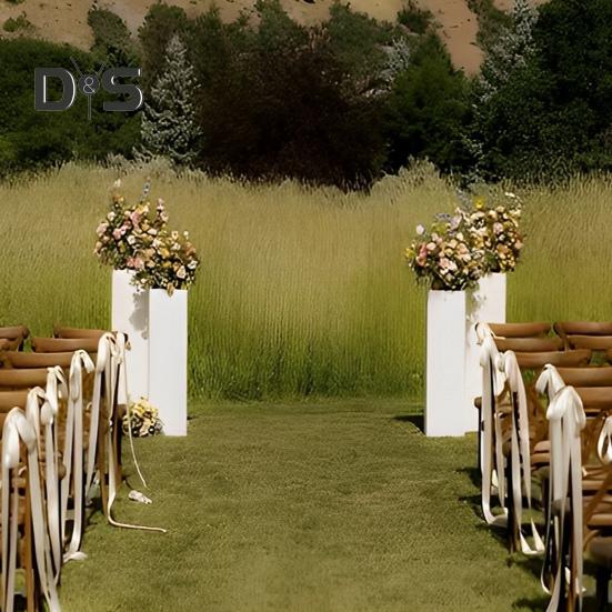 Свадебные банты из лент с белым тонким бантом и длинными хвостами для церковных стульев, украшение прохода для свадебного приема, свадеб, дней рождения, детских праздников