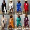 Women's Beach Cover Up Kimono, Summer Swimsuit Cape, Solid Bohemian Tunic Dresses, Bathing Suits, Cardigan, Shawl