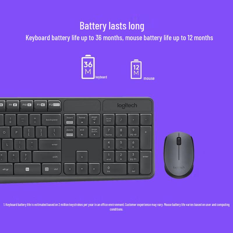 Logitech Беспроводной комбо-набор клавиатура и мышь MK235