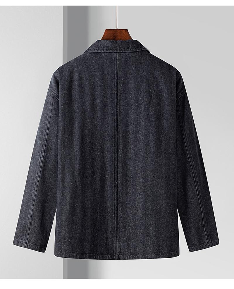 Retro Washed Denim Jacket for Men