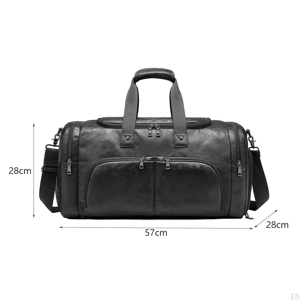 Спортивная сумка из искусственной кожи для деловых поездок, портативная мужская легкая сумка с обувью