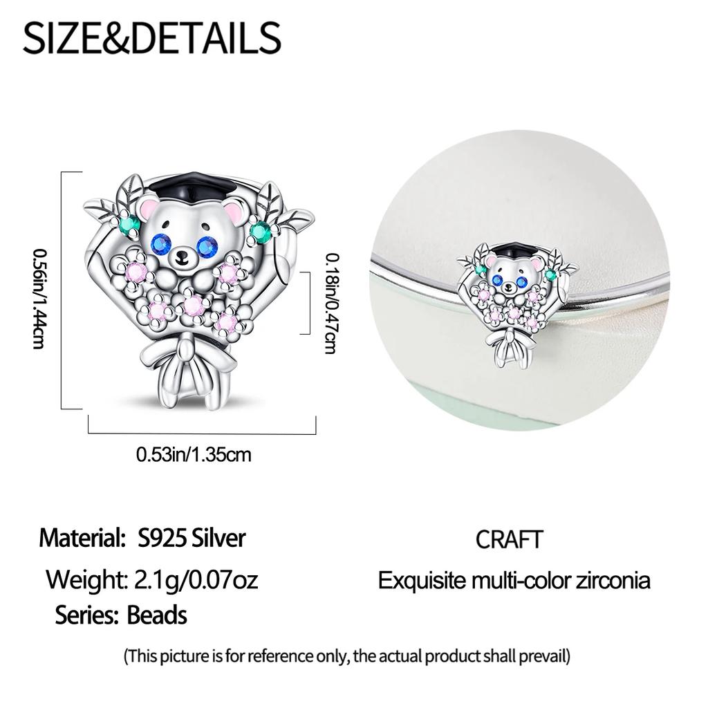 Медные Шармы Академическая Шапочка Выпускника Подвеска из Бусин Подходит для Оригинального Браслета DIY Бусина Подарок на Церемонию Выпускного