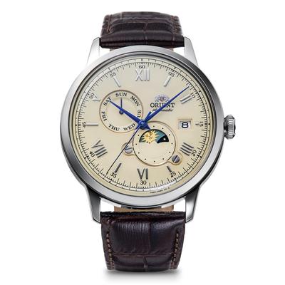 ORIENT Bambino SUN&MOON Солнце и Луна Автоматические часы Механические Автоматические Гарантия отечественного производителя RN-AK0803Y Мужские Цвета Слоновой Кости