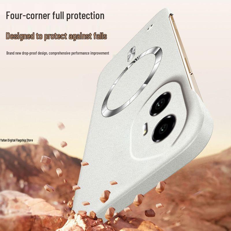 Honor 300 Pro Magnetic Frameless Hard Shell Phone Case - Sand Rock Finish, Light Luxury Feel