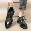 2025 Retro Style Mens Dress Shoes Mixed Colors Mens Leather Shoes Lace-up Business Non-Slip Casual Mens Oxford Footwear