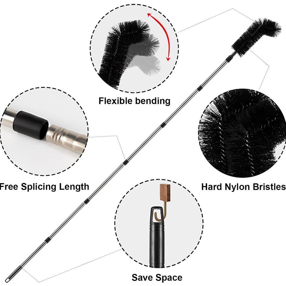 Щетка для очистки водостоков Кровельный инструмент Телескопическая выдвижная штанга с легким извлечением Крыша Водосточная щетка Фильтр для раковины Щетка для канализации