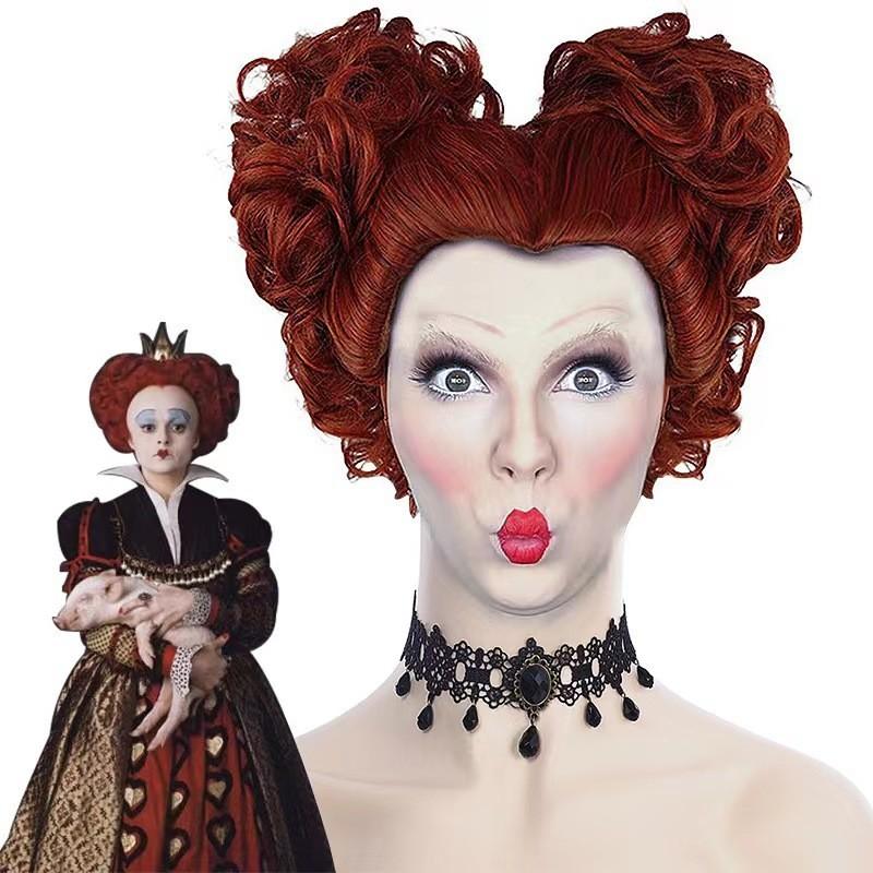The Red Queen Cosplay Wig With Hightemperature Silk For Costume Role Play