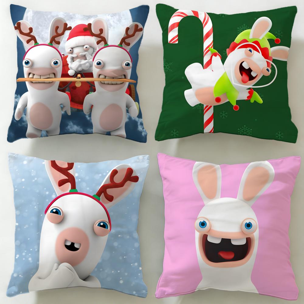 Популярная игра Rabbids Наволочка Мягкая и Легко стирающаяся – Универсальная для Дивана, Кровати, Путешествий и Офиса