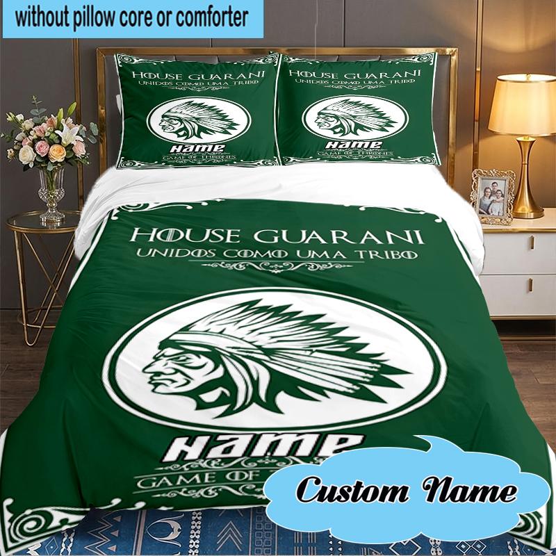 Custom Name Guarani Crest Design Bedding Set 3pcs, Bedding Set Including 1pc Duvet Cover And 2pcs Pillowcases for Bedroom, Dormitory Gift