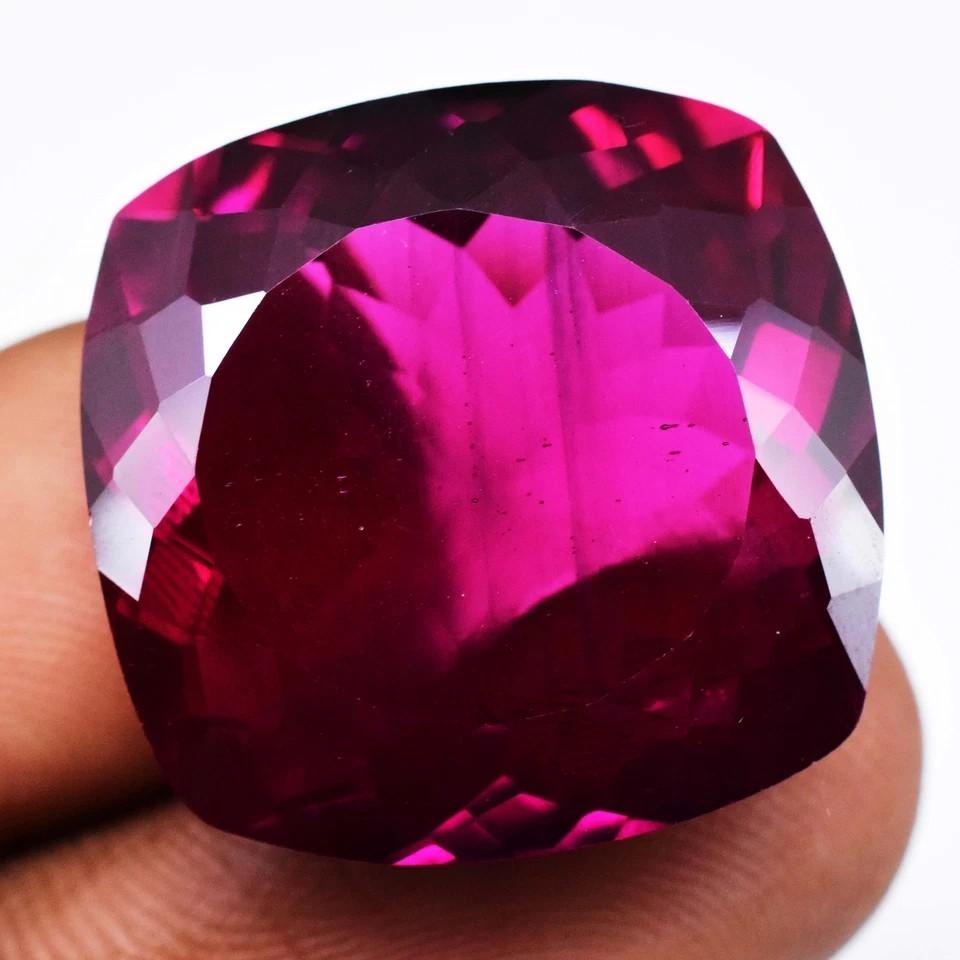 Certified 53.35 Ct Natural Rhodolite Garnet Raspberry Pink Loose Gemstone