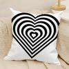Geometric Heart Decor Pillow Case Natural Linen DoubleSided Printing Sofa Home Decor Cushion Cover