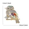 Sparkling Rhinestone Bird Brooches Vintage Alloy Animal Pins Banquet Party Accessories Suitable for Women and Men