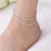 Stylish Style Beaded Styled Sterling Silver Anklets