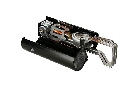 Snow Peak HOME & CAMP Burner (GS-600BK) - Black, Compact Tabletop Gas Stove for Outdoor Camping and Cooking (Includes Sticker)