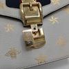 [Pre-Owned] Sylvie Gold Buckle Bee Star Pattern Striped Web Leather Crossbody Bag - Good #KSKQV5