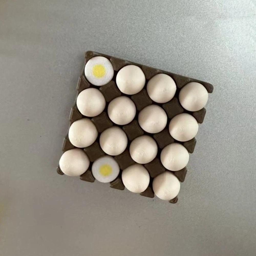 Plastic Realistic Egg Refrigerator Magnet 3D Printing Miniature Food Model Magnet Party Favors