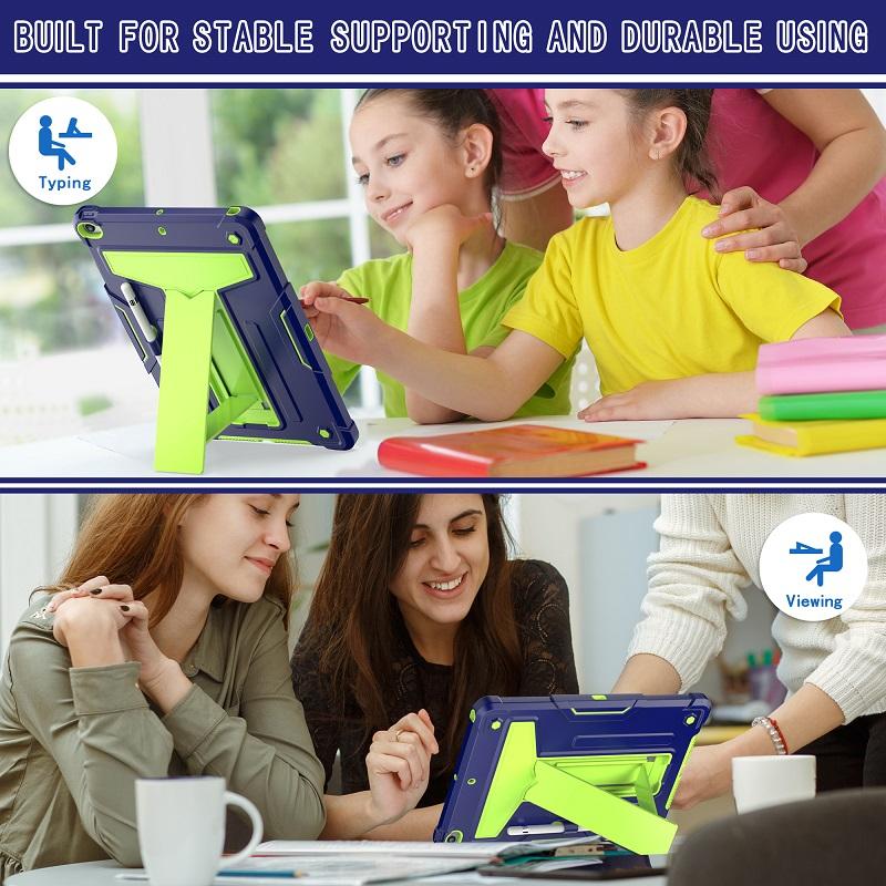 Чехол для iPad 10,2, 7, 8, 9 поколения, детский чехол для iPad 10,2 2019, 2020, 2021 Pro 10,5 Air3, сверхпрочный противоударный чехол с подставкой