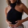 Women's Summer Hanging Neck Twisted Knit Casual Vest Top