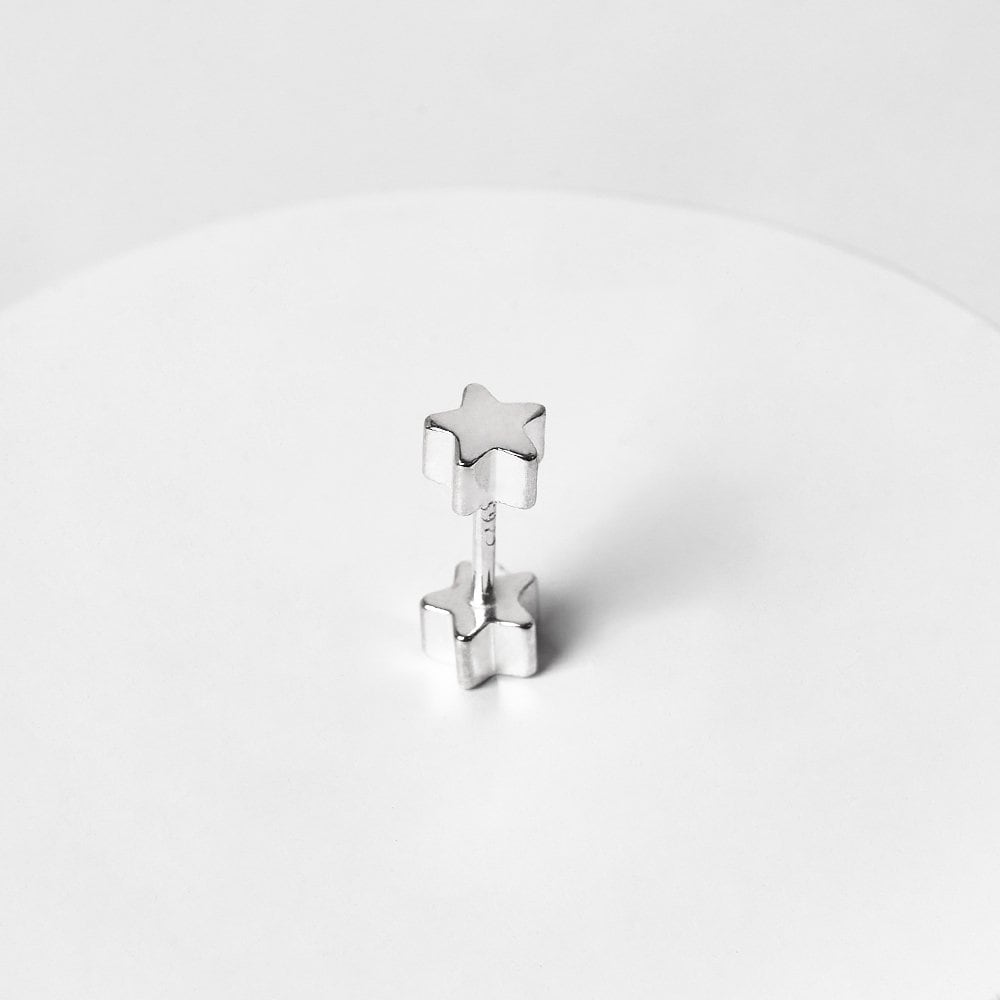 Мини-пирсинг «Двойная звезда» из серебра 925 пробы (1 шт.)