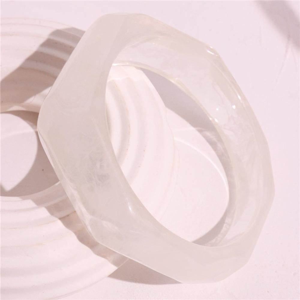 Square Triangle Chunky Bracelets Irregular Retro Hand Ring Exaggerated Resin Bangles Girls Gift