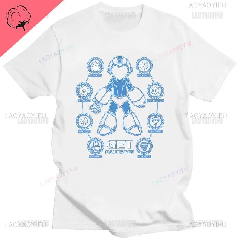 Мужская футболка с принтом видеоигры Mega Man, официальная футболка Megaman X Player Select из хлопка, модная футболка с коротким рукавом, новая мужская подарочная футболка