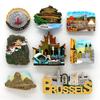 Magnetic Refrigerator Paste Resin Building Souvenir Tourists Prague Square Bhutan Santiago Chile Fridge Magnets Room Decoration