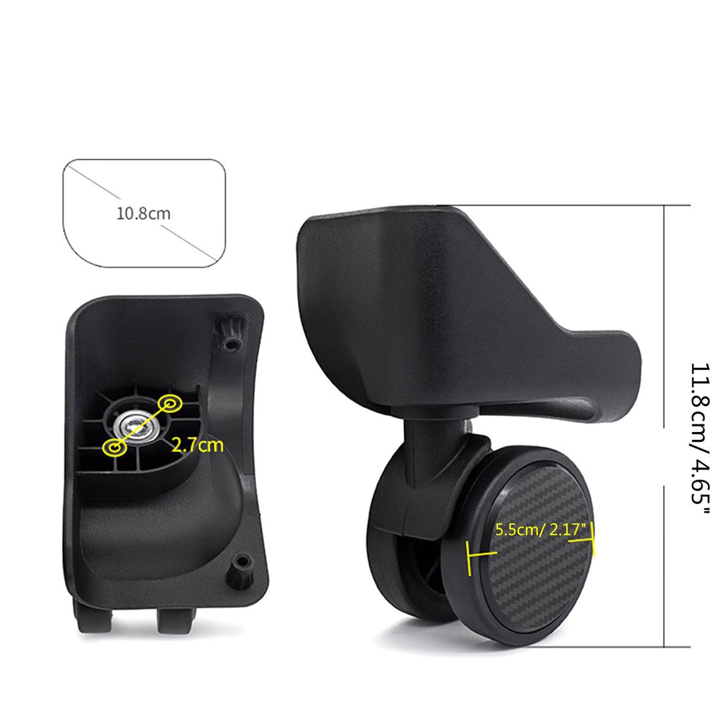 Колеса для чемодана на колесиках, поворотные левые и правые колеса для чемодана, сменные детали для большинства чемоданов