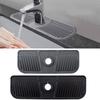 Silicone Water Catcher Mat Black/Grey Sink Splash Pad Durable Faucet Mat Kitchen Bathroom