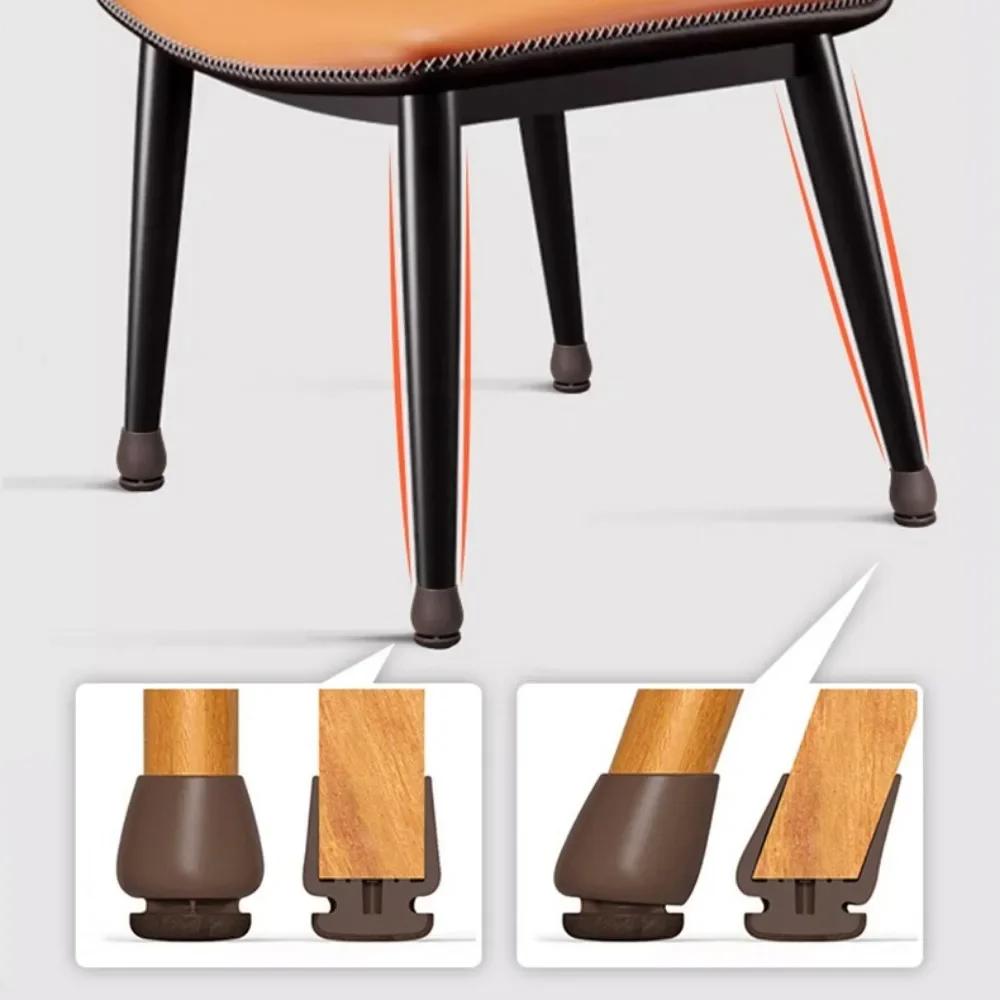 8/16PCS Chair Leg Protector TPE Diagonal Leg Table and Chair Floor Protection with Felt Furniture Leg Cover Furniture Sliders