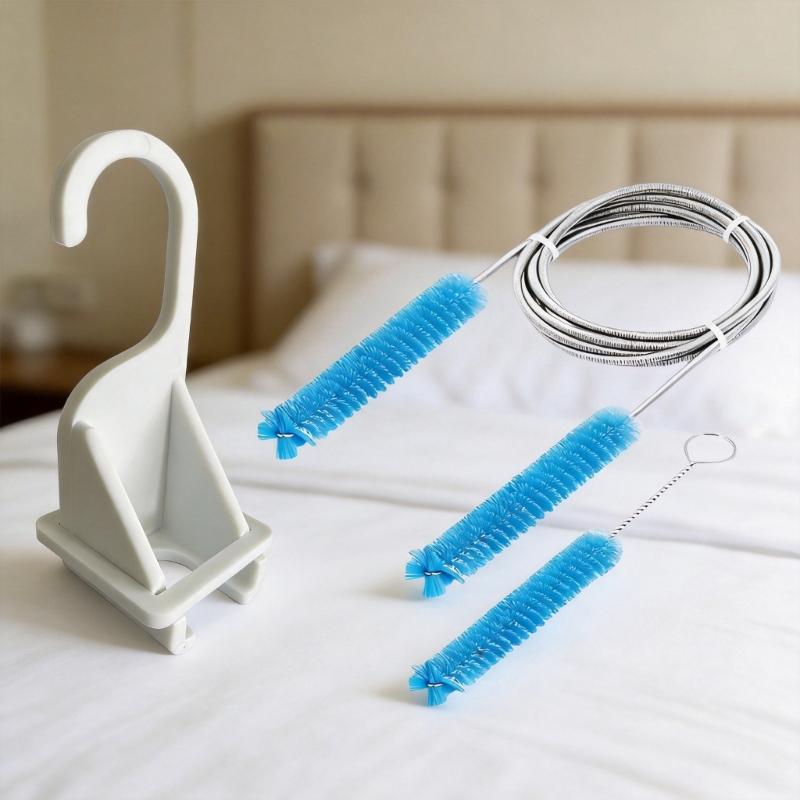 Полная коллекция для чистки трубок CPAP Содержит щетку и подставку для хранения Работает со многими шлангами аппаратов для дыхания