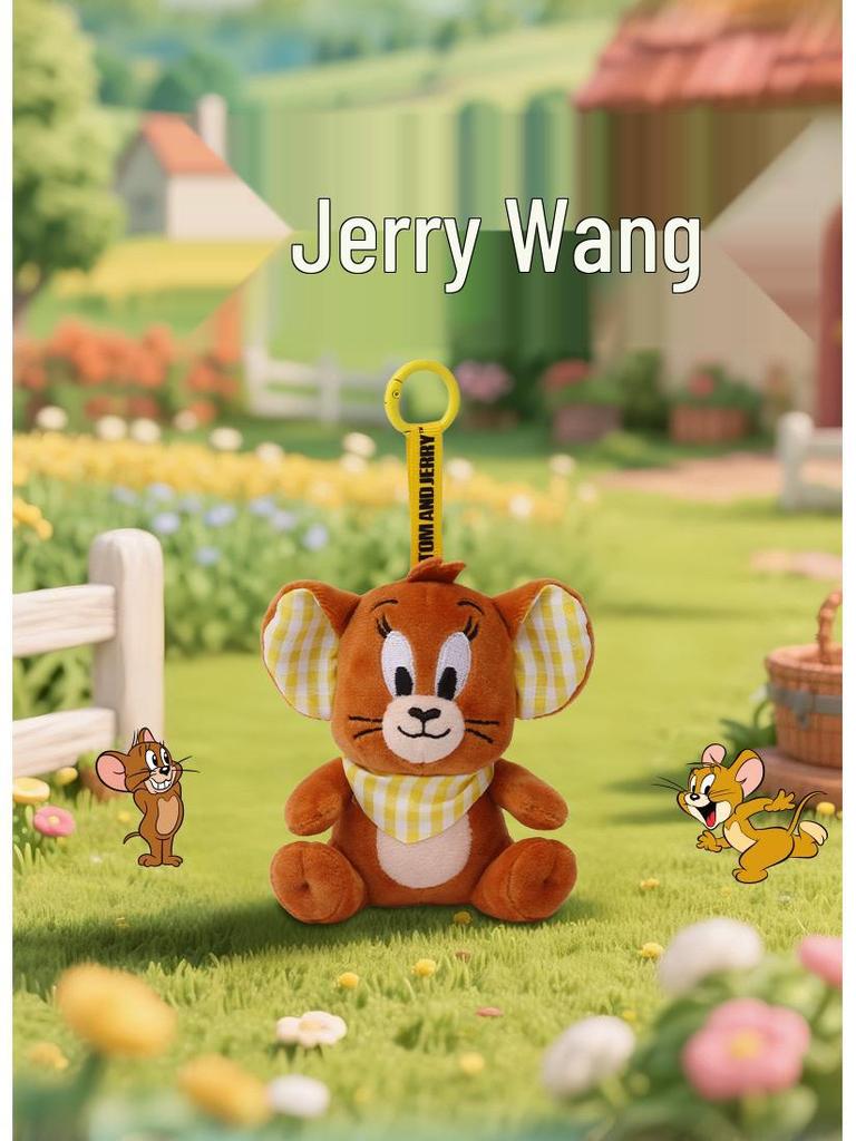 Плюшевый брелок-брелок Том и Джерри в клетку: Милый кулон Том и Джерри